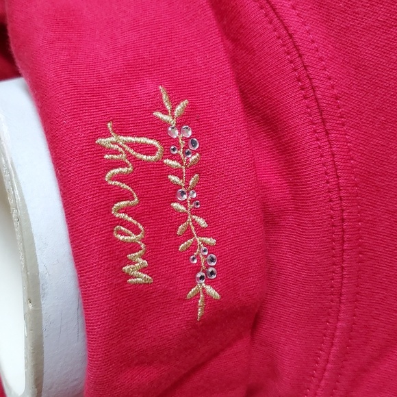 Womens Studio Works "MERRY" embellished Turtleneck Top Size Sm Med Large XL  NWT - Picture 3 of 4